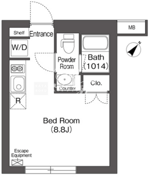 エスタート大井町 407 間取り図