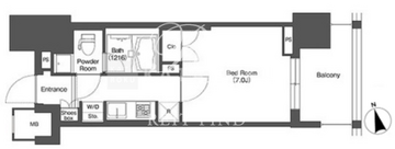 リーブルグラント西新宿 202 間取り図