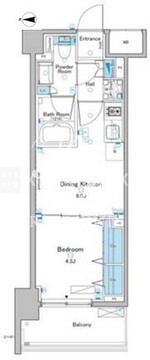ルフォンプログレ赤羽 408 間取り図