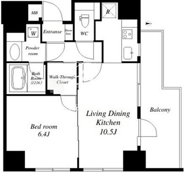 アリュージュ両国 701 間取り図