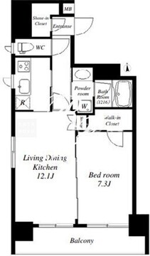 アリュージュ両国 803 間取り図