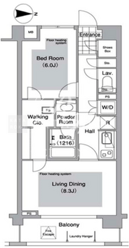 コンフォリア下落合 102 間取り図