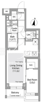 コンフォリア・リヴ東中野 303 間取り図