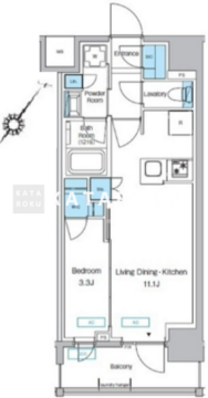プレディアコート大森山王 803 間取り図