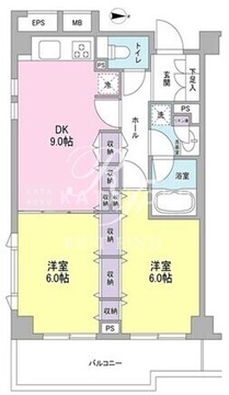 リバーレ蒲田仲六郷 601 間取り図