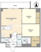 グランカーサ尾久 601 間取り図