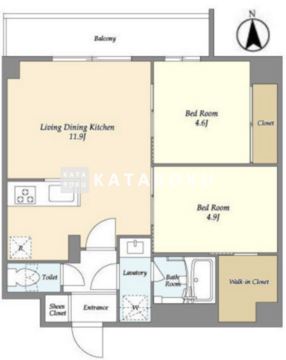 グランカーサ尾久 601 間取り図