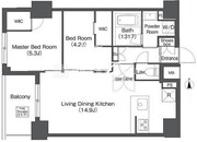 コンフォリア日暮里 407 間取り図