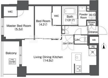 コンフォリア日暮里 407 間取り図