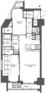 コンフォリア滝野川 1108 間取り図