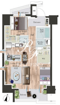 オルサス板橋本町 802 間取り図