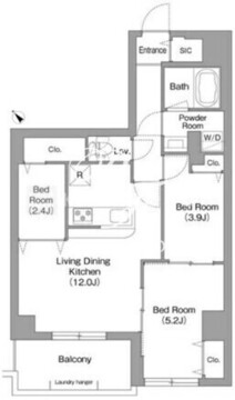 コンフォリア・リヴ豊洲キャナル 701 間取り図