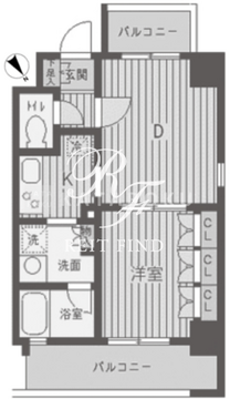 パークフラッツ渋谷代官山 406 間取り図