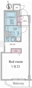 レオーネ方南町 201 間取り図
