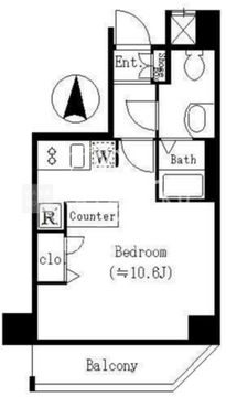クロスレジデンス清澄白河 601 間取り図