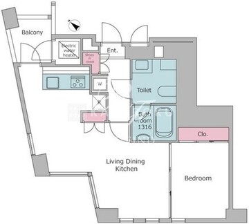 レジディアタワー乃木坂 1104 間取り図