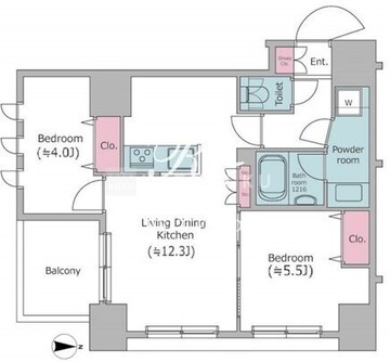 クレヴィアリグゼ日暮里 1001 間取り図