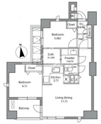 レジディア自由が丘 501 間取り図 ?>