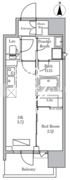 デュオフラッツ飯田橋 402 間取り図