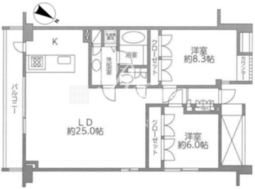 レジディア北新宿 203 間取り図