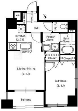 ラクラス日本橋久松町 902 間取り図