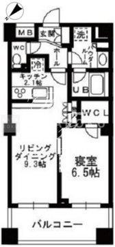 シャンピアグランデ深沢 317 間取り図