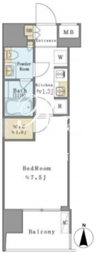 ブリリアイスト清澄白河 801 間取り図