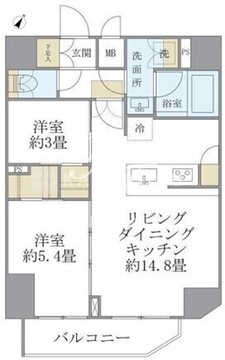 アジールコート町屋 1403 間取り図