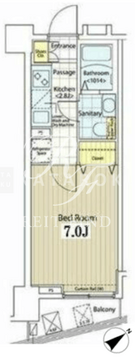 カスタリア銀座2 705 間取り図