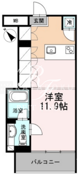 カスタリア目黒長者丸 404 間取り図