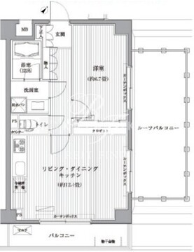 メゾンカルム西新宿 304 間取り図