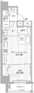 ワイズ柳橋 1002 間取り図