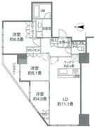 カスタリアタワー品川シーサイド 1208 間取り図