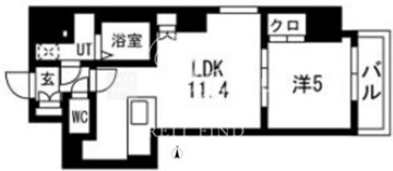 トラディス秋葉原 801 間取り図