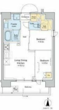 プラウドフラット西蒲田 303 間取り図