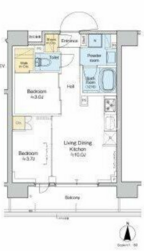 プラウドフラット西蒲田 502 間取り図