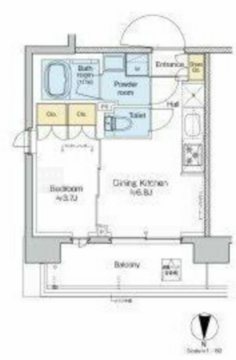 プラウドフラット西蒲田 504 間取り図