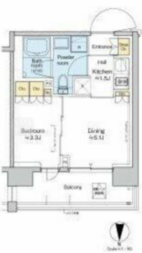 プラウドフラット西蒲田 506 間取り図
