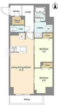 ドゥーエ尾久 303 間取り図