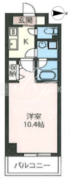 エスティメゾン秋葉原 1105 間取り図