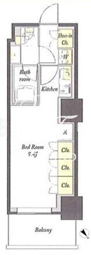 プライムメゾン板橋 804 間取り図