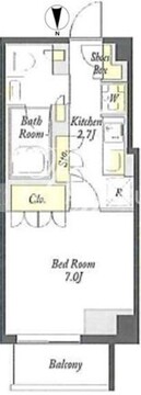 プライムメゾン両国 703 間取り図