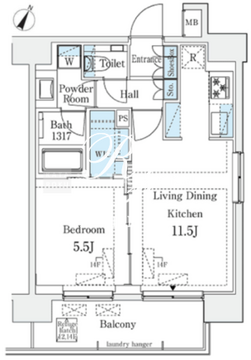 グラシア神保町 1102 間取り図