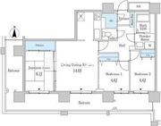 セルリアンホームズ勝どき 706 間取り図