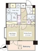 コートラクリア京橋 702 間取り図