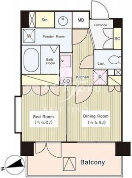コートラクリア京橋 702 間取り図