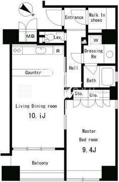 パークアクシス南麻布 701 間取り図