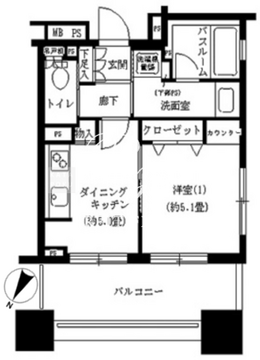 パークキューブ市ヶ谷 1304 間取り図