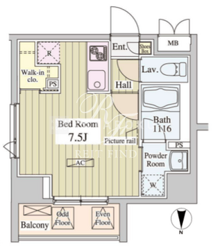 SK-ONE市ヶ谷 601 間取り図
