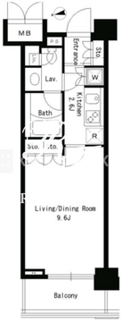 パークアクシス文京ステージ 709 間取り図